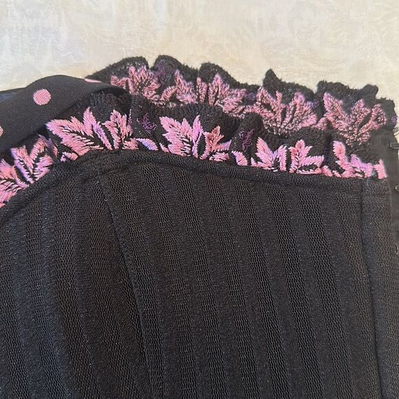 Cacique Corset Bustier Black Pink Size 14/16 Lingerie - Picture 11 of 11